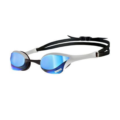 Arena Cobra Ultra Goggles de Natación de Competencia Swipe - Azul, plateado - Espejo antiempañamiento con deslizamiento (nuevo)