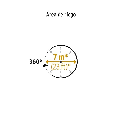 Pretul REG-2P, Regadera giratoria con 3 brazos, chorro fino, Pretul