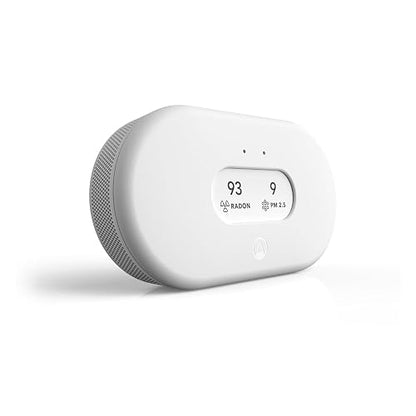 Airthings 2960 View Plus - Monitor de Calidad de Aire y radón Alimentado por batería (PM, CO2, VOC, Humedad, Temperatura, presión)