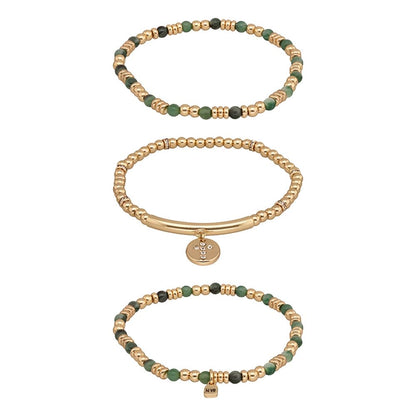 Nine West Box Set Pulsera Dorado Multiniveles para Mujer
