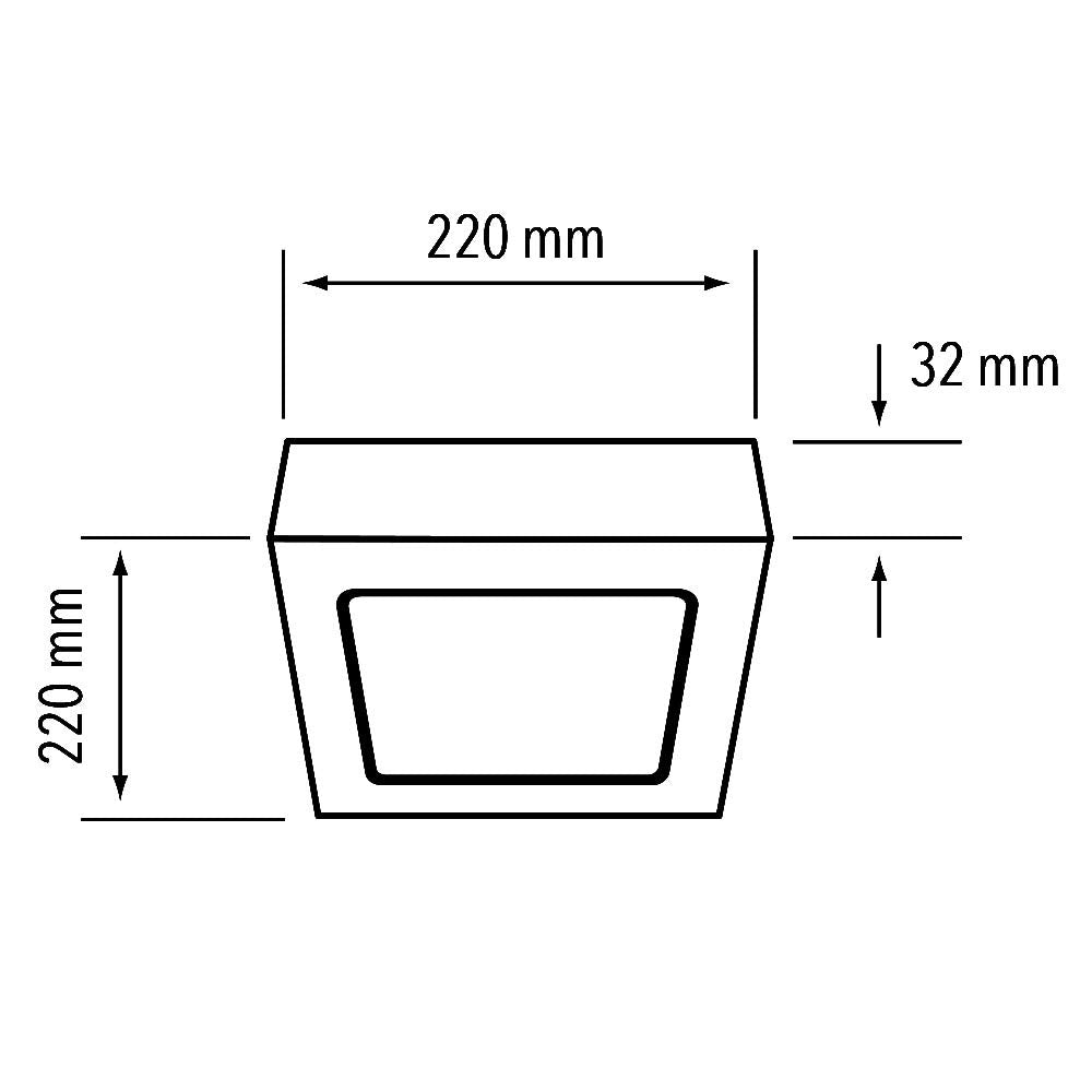 Tecnolite Lámpara Plafón LED de Sobreponer 18 W, Luz de Día, Interiores, No atenuable, LED integrado