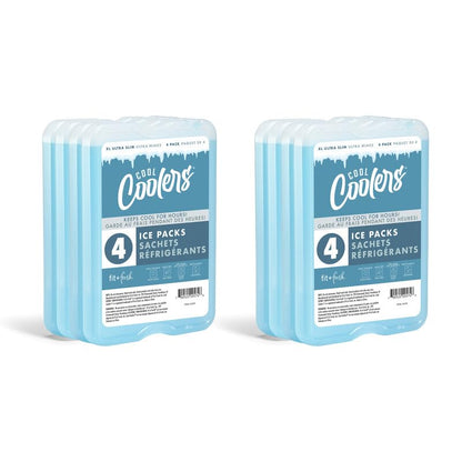 Fit & Fresh Paquetes de Hielo Reutilizables XL para Lonchera - Azul 8 PK