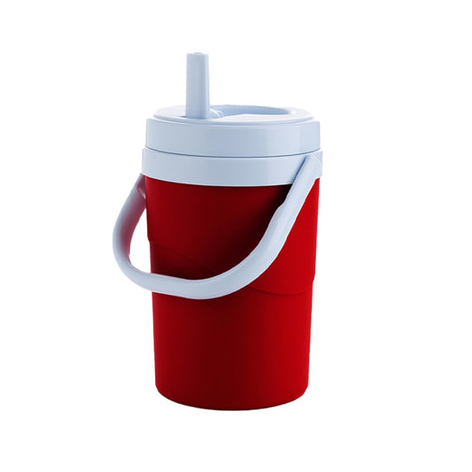 Estra Termo Térmico 2 Litros con Boquilla Antigoteo | Jarra para Agua, Café y Té, Apto para Bebidas Frías y Calientes | Trabajo, Escuela, Oficina y Deporte | Material Reciclado, Libre de BPA, Rojo