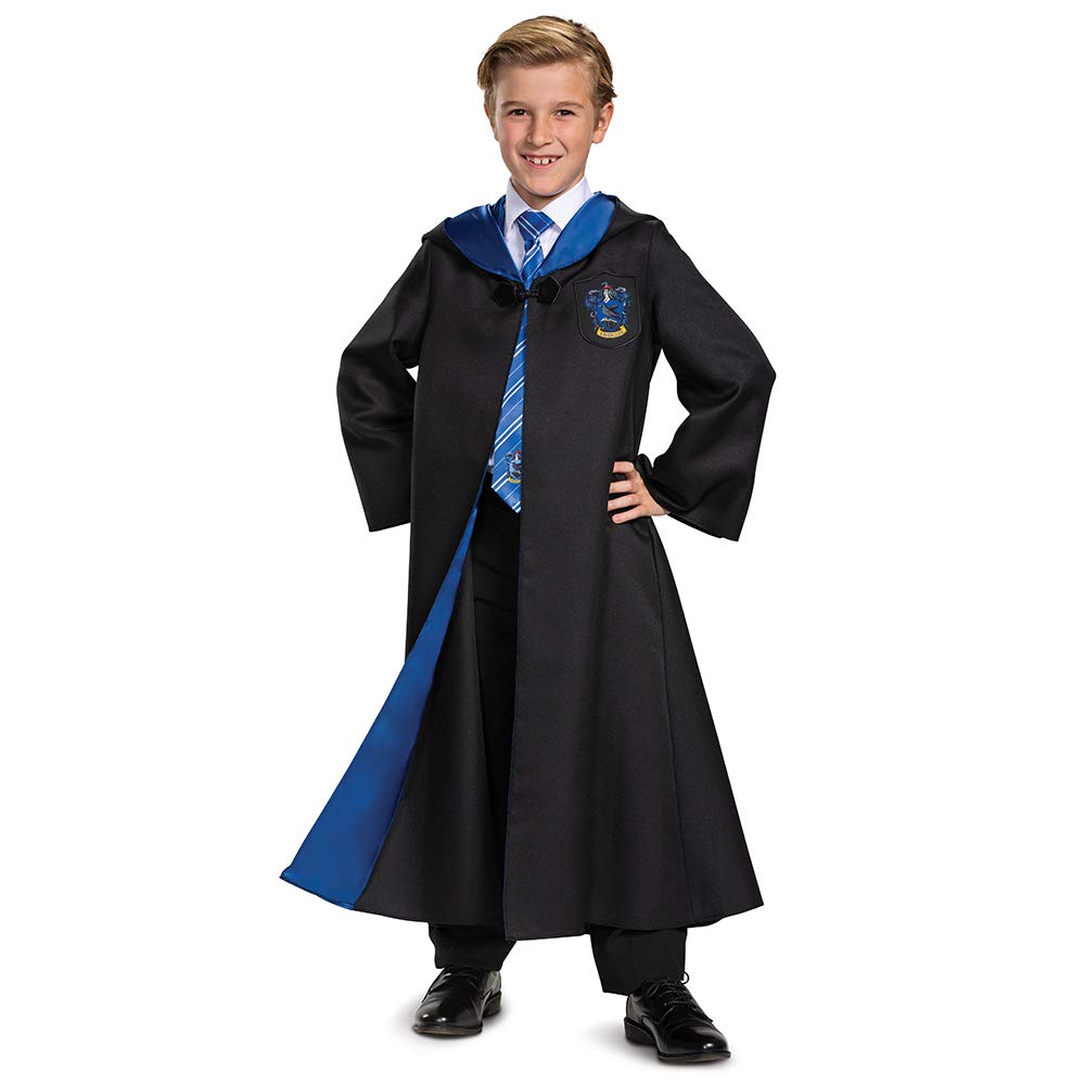 Disguise Harry Potter Ravenclaw - Bata de lujo para niños, negro y azul, talla M (7-8)
