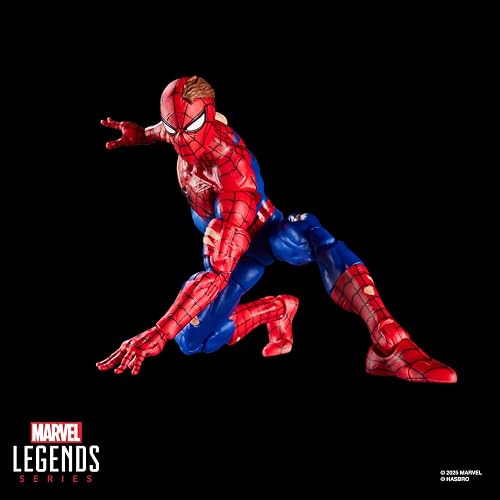 Marvel Legends Spider-Man Magic The Gathering Figura Articulada 15 cm | Marvel Legends Spider-Man Figura de acción de 6 pulgadas Magic The Gathering Wave 1 - Spider-Man Battle Damaged