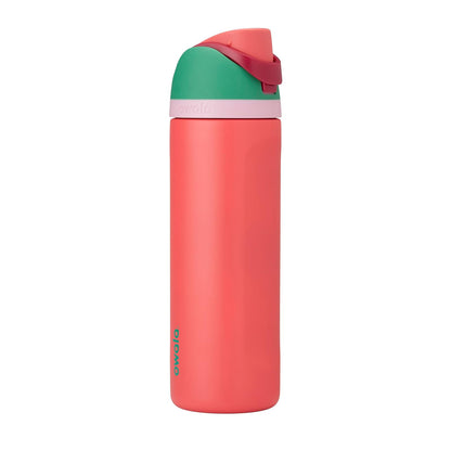 Owala FreeSip Botella de Agua Aislada de Acero Inoxidable con Popote - 24 fl oz - Campo de fresa