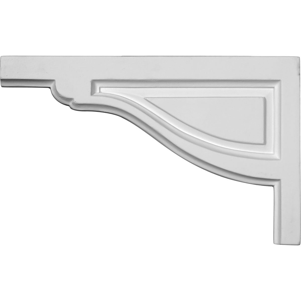 Ekena Millwork SB11X07TR-L - Soportes grandes tradicionales para escalera izquierda, 11 3/4 pulgadas de ancho x 7 3/8 pulgadas de alto x 1/2 pulgadas de profundidad, imprimado