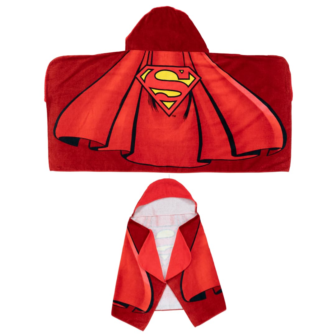 Franco Baby Shark - Juego de 2 Toallas de Rizo de algodón Suave y Absorbente para niños, 50 x 25 Pulgadas - Superman - 24 in x 50 in