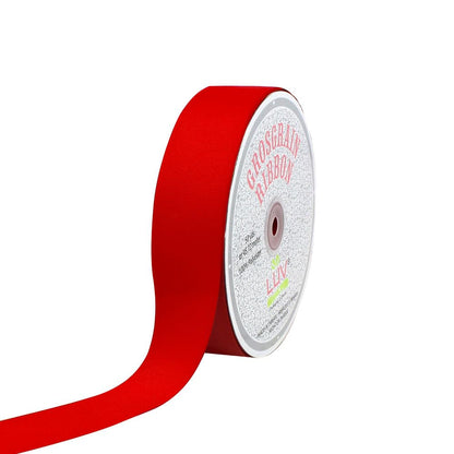 Creative Ideas Cinta de grogrén maciza, 1-1/2 pulgadas por 50 yardas, rojo