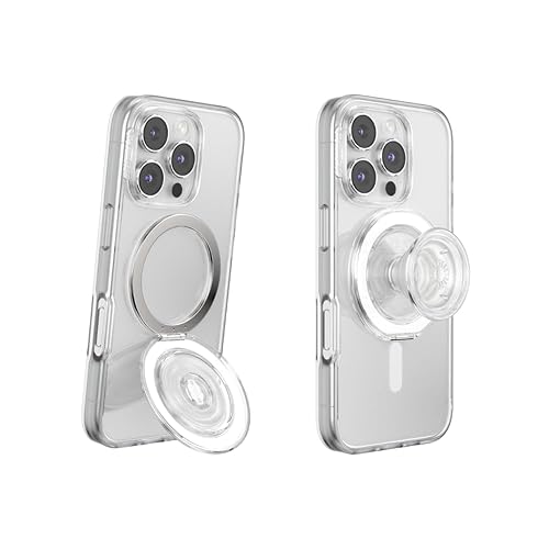 PopSockets - Empuñadura para MagSafe, Agarre para teléfono con Soporte de teléfono Integrado, Soporte Ajustable para Retrato u Paisaje, Fuerte sujeción magnética, Compatible con Carga inalámbrica