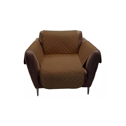 Condecora Cubre Sala, Funda Doblevista para Sillón y Sofá — Protector Forro Individual, Cubierta Reversible, Impermeable, Decorativa, Lavable, Resistente y Suave para Hogar e Interior, Café y Beige