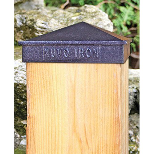 Nuvo Hierro Aluminio Post Pac - Negro, 15.2 cm x 15.2 cm, Negro