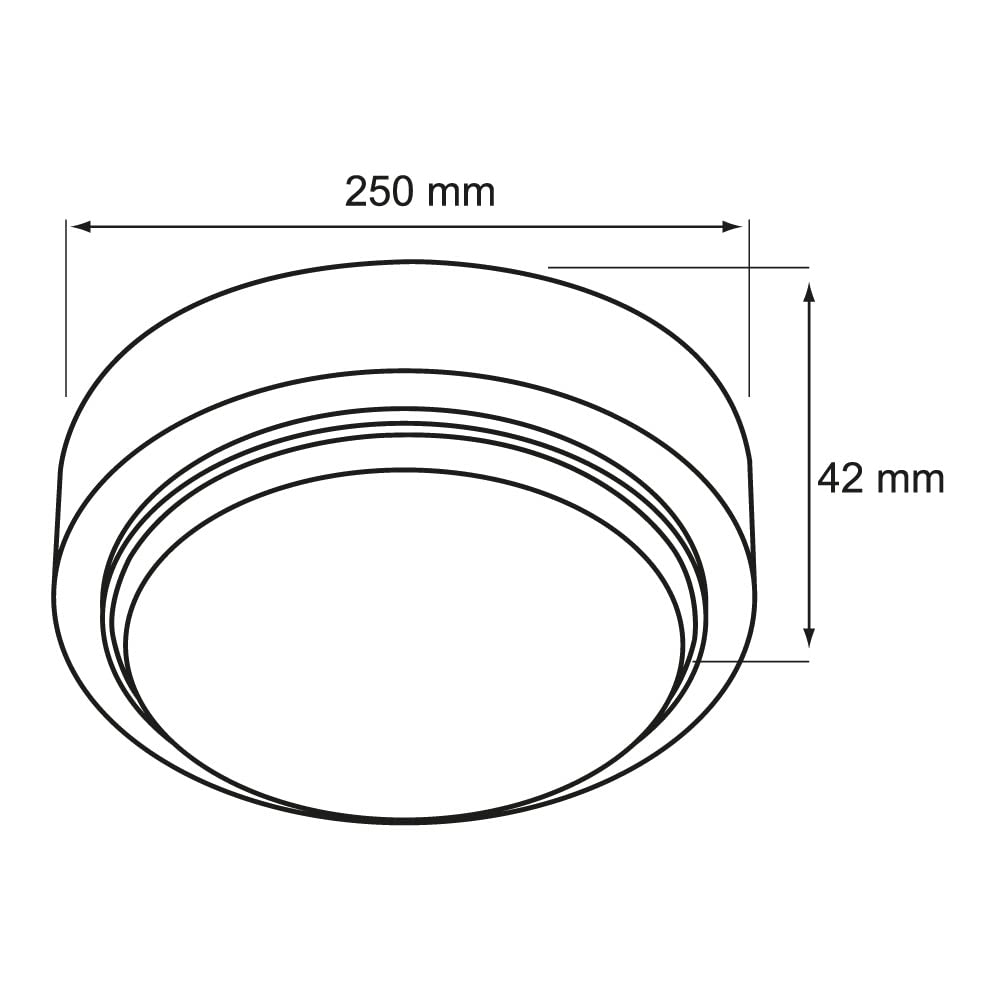 Tecnolite Lámpara Plafón LED de Sobreponer 15 W, Luz Suave Cálida, Interiores, No atenuable, LED integrado
