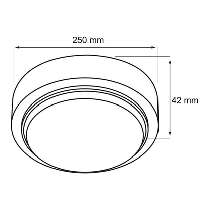 Tecnolite Lámpara Plafón LED de Sobreponer 15 W, Luz Suave Cálida, Interiores, No atenuable, LED integrado
