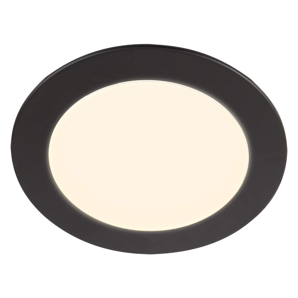 Tecnolite - Lámpara Iluminación Interior Empotrado Techo, LED Integrado, Tipo Downlight, Luz Suave Cálida, Corte de Empotramiento con Medida de 11.5 cm, Base en Color Negro