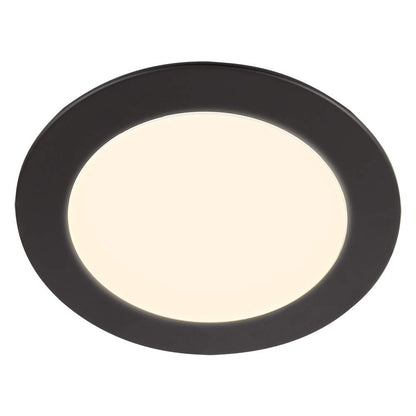 Tecnolite - Lámpara Iluminación Interior Empotrado Techo, LED Integrado, Tipo Downlight, Luz Suave Cálida, Corte de Empotramiento con Medida de 11.5 cm, Base en Color Negro