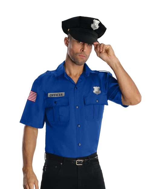 Rubie's Costume Heroes and Hombres Police Uniform Shirt and Hat Costume