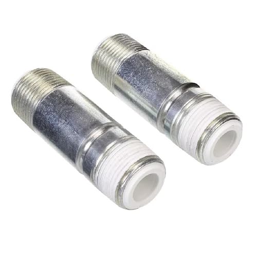 Rheem UV12992 - Tetinas de trampa de calor con NPT de 3/4 pulgadas y longitud de 3 pulgadas, paquete de 2, plata, pequeño