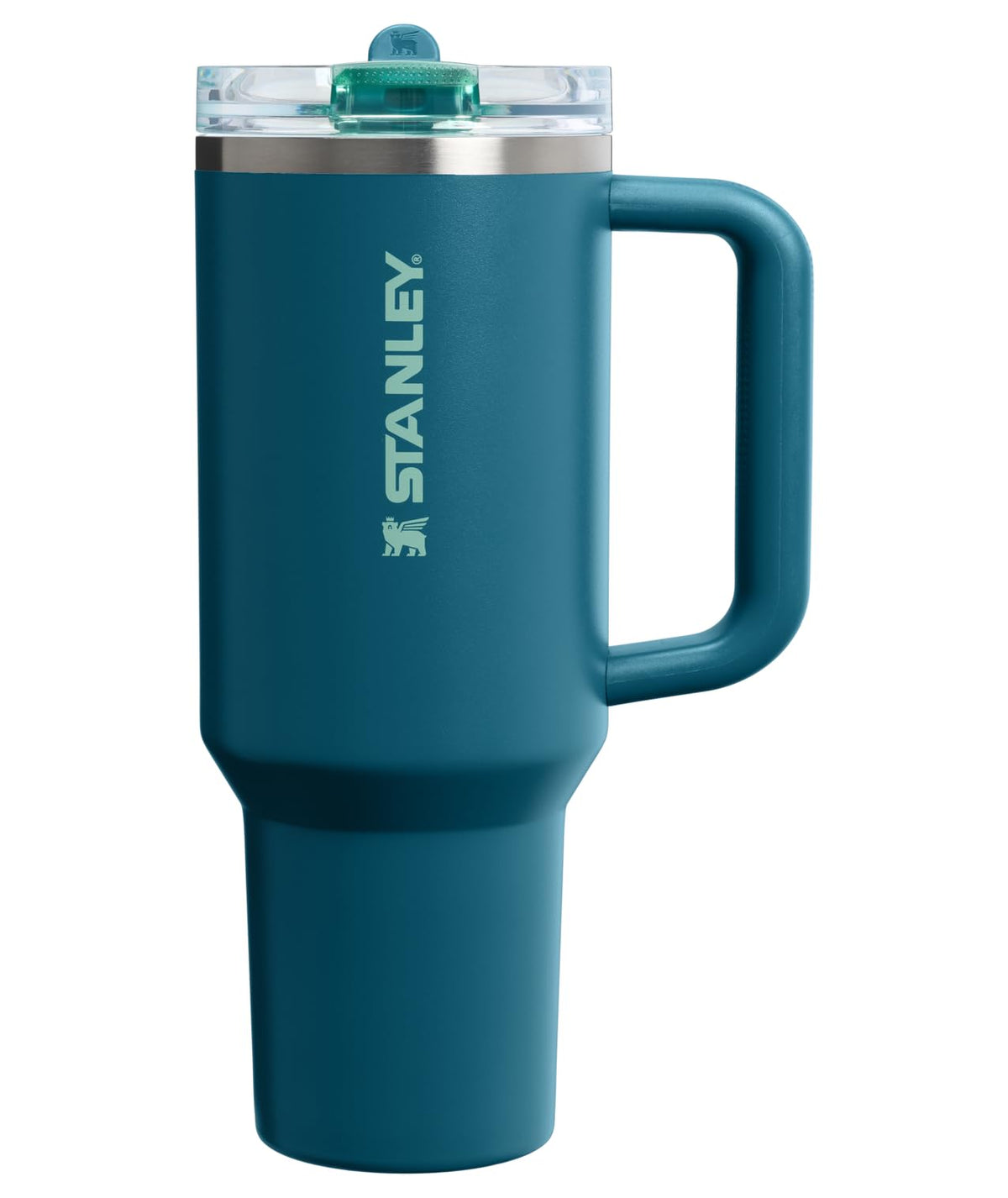 Stanley Quencher ProTour Vaso Térmico con Popote Abatible, Acero Inoxidable - 40 Ounces - Costero verde azulado