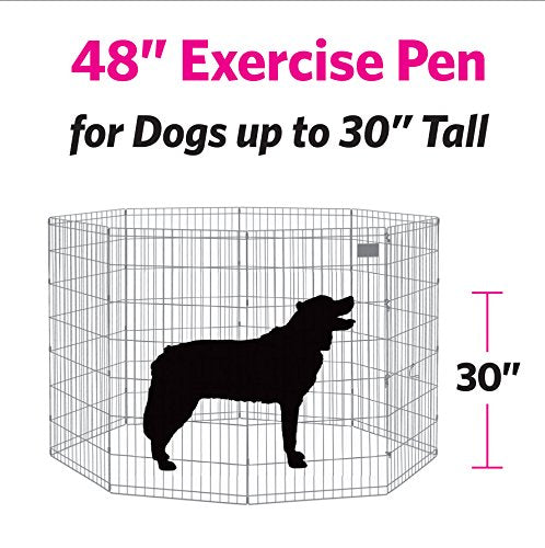 New World Pet Products - Corredor plegable para hacer ejercicio para mascotas B558-48, negro, XL, 24 x 48 pulgadas