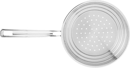 Cuisinart MCP22-24N MultiClad Pro - Sartén abierto de acero inoxidable, Limpiador de vapor de acero inoxidable con cubierta, Acero inoxidable, Fits 2,3 and 4-Quart Pans, 1