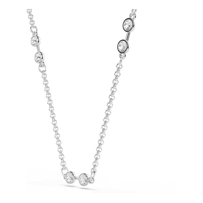 Collar Swarovski Remix, corte redondo, blanco, baño de rodio