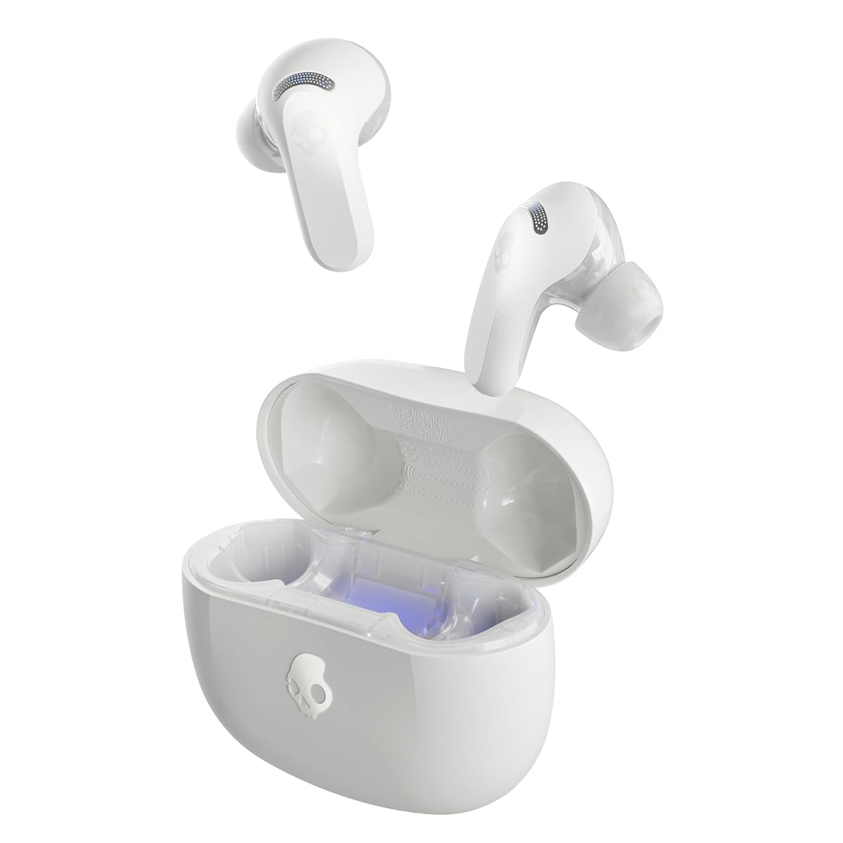 Skullcandy Rail Auriculares In-Ear Inalámbricos, 42 Horas de Batería - Rail ANC - Blanco