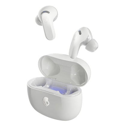 Skullcandy Rail Auriculares In-Ear Inalámbricos, 42 Horas de Batería - Rail ANC - Blanco