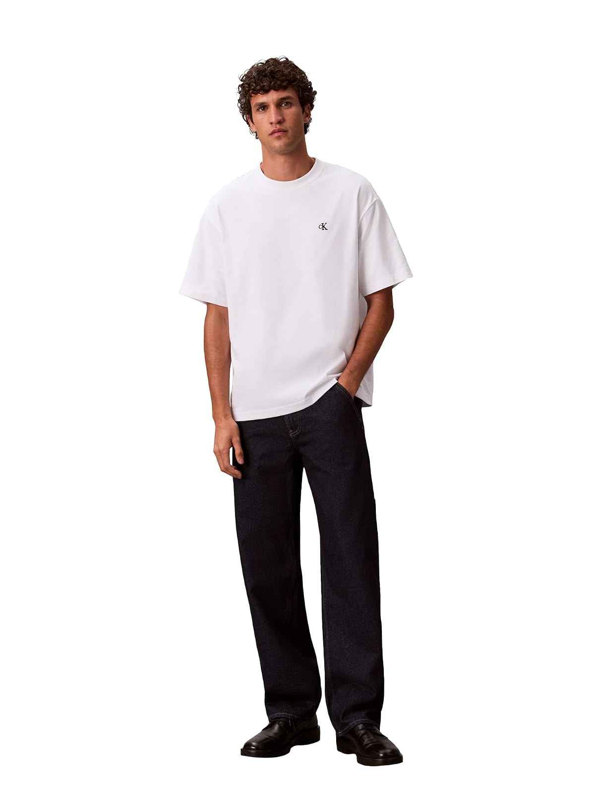 Calvin Klein Playera de Hombre - CH - Blanco brillante