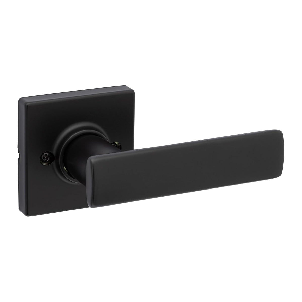 Kwikset Breton Manija para Puerta Reversible con Cerradura - Mate negro - 1 paquete - Maniquí