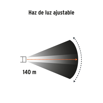 Truper LI-CA-80R, Linterna de minero, 80 lúmenes, 1 LED, recargable