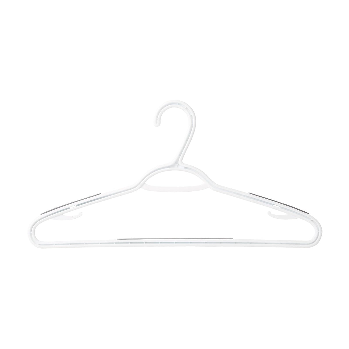 neatfreak - Juego de 10 Perchas Antideslizantes Delgadas para Ahorrar Espacio con Ganchos de lencería y Pantalones/Barra de Accesorios, Ganchos patentados de plástico Blanco con Marco W