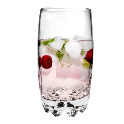 Trilogy | Juego de 6 Vasos Highball de Vidrio Italiano Transparente, Colección Galattico Long Drink para Agua, Cerveza y Cocteleria, Transparente, 415 mililitros