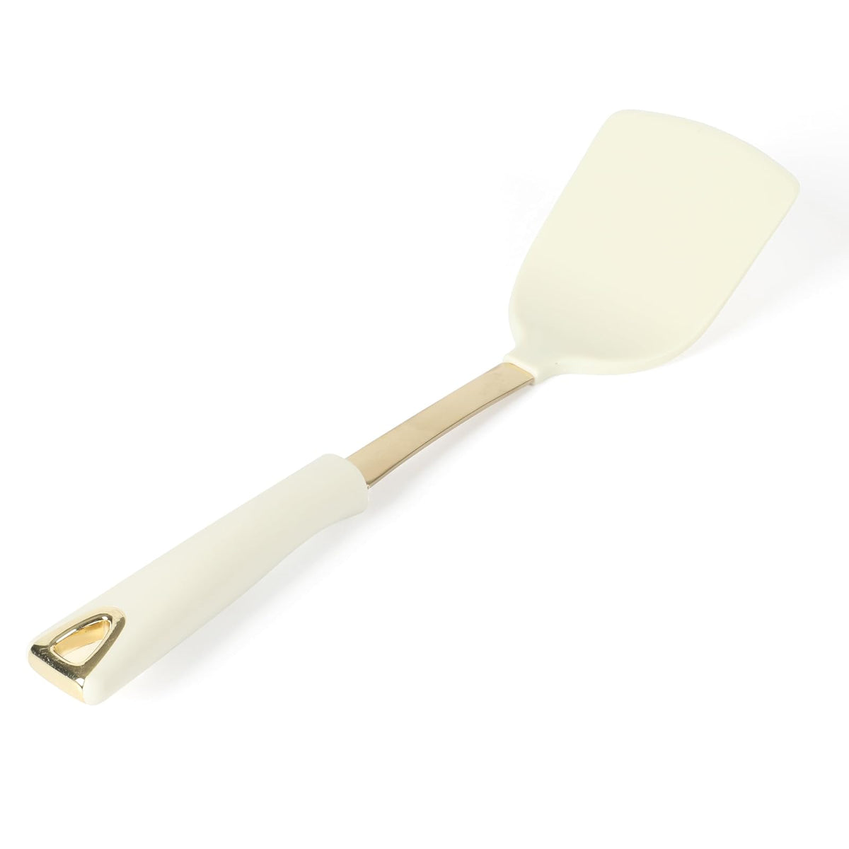 Martha Stewart Lockton - Juego de herramientas de cocina de acero inoxidable y nailon, lino con dorado