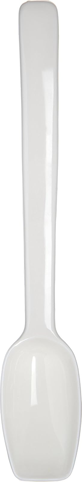 Carlisle 446002 Solid Spoon 0.5 oz, 8", White (Pack of 12)