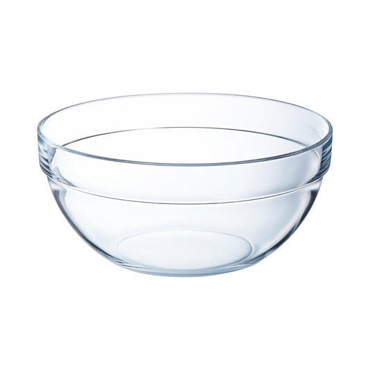 Luminarc Glass - Bowl de Vidrio Refractario sin Tapa Transparente Recipiente para Cocina Almacenar Alimentos Ensaladera 20 cm
