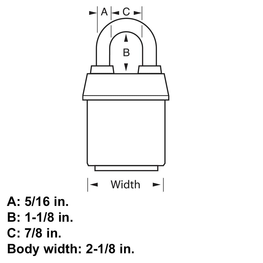 Master Lock Candado de acero laminado cubierto, 2-1/8 pulgadas de ancho, 911DPF
