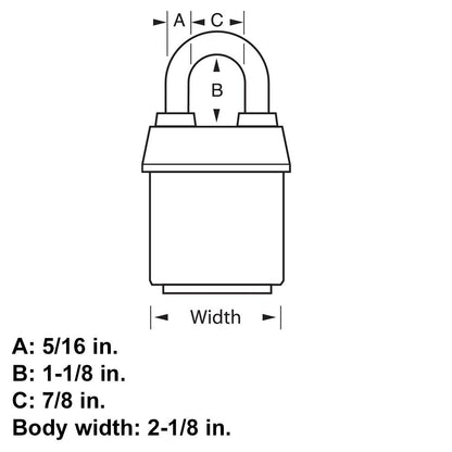 Master Lock Candado de acero laminado cubierto, 2-1/8 pulgadas de ancho, 911DPF