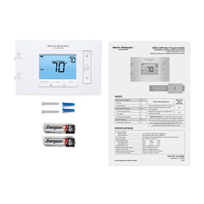 Emerson 1F83C-11NP Termostato Convencional (1H/1C) no programable, Blanco