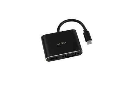 Adaptador USB Tipo C a HDMI + VGA Shift Plus AV420 / Para Video Hasta 4k Macho a Hembra/Hembra Negro Advanced Series