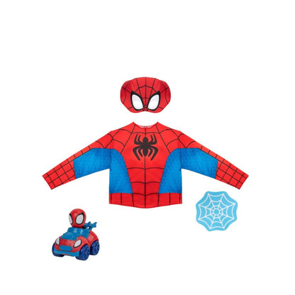 Marvel Official Toddler Dress-Up Box Set – Costume Top, Fabric Mask, Web Shield Accessory