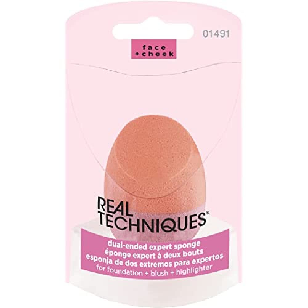 Real Techniques Miracle Face + Body Sponge, Esponja de Maquillaje - Miracle Experto de doble punta experta - Un solo paquete