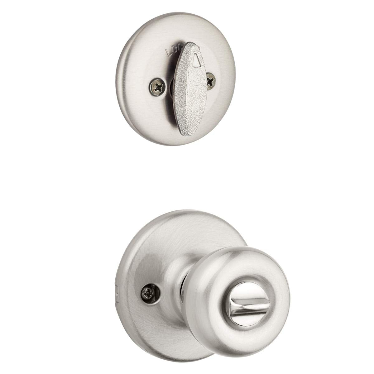 Kwikset 690T 15 SMT Tylo - Perilla de entrada con llave y cerrojo de seguridad de un solo cilindro con SmartKey, níquel satinado