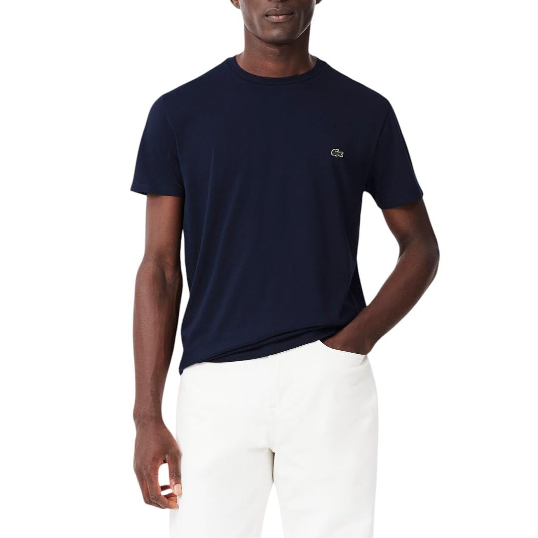 Lacoste Playera Clásica para Hombre, Cuello Redondo - XS - Azul marino