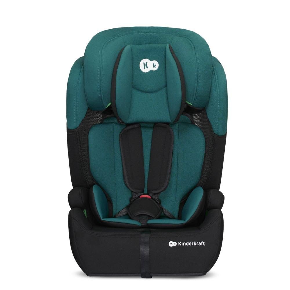 Kinderkraft COMFORT UP Autoasiento I-SIZE 76-150 cm, Silla automóvil para niños, bebé, Sillade, Cinturón, regula en 11 niveles, Grupo 1/2/3, 15 meses - 12 años, 9-36 kg, Verde