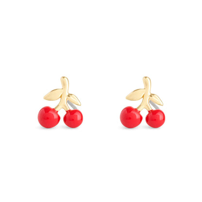COACH - arete clásico de cereza para mujer