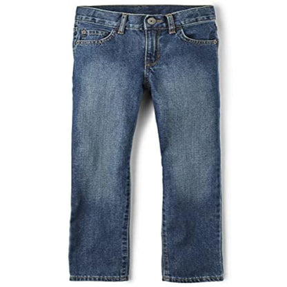 The Children's Place Jeans Corte Bota para Niño - Niños grandes - 7 - Índigo (Med Indigo)