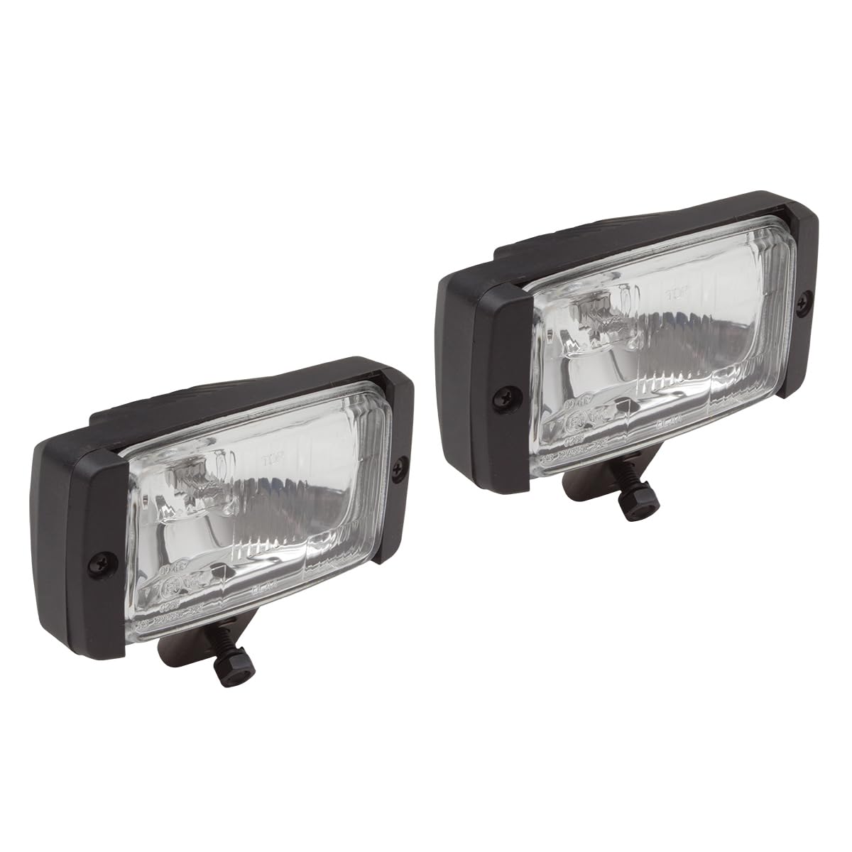 Yale de México Faro Auxiliar Transparente 12V 2 piezas Fog Rectangular sin Rejilla FG12