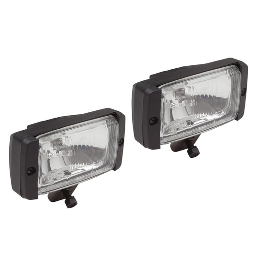 Yale de México Faro Auxiliar Transparente 12V 2 piezas Fog Rectangular sin Rejilla FG12