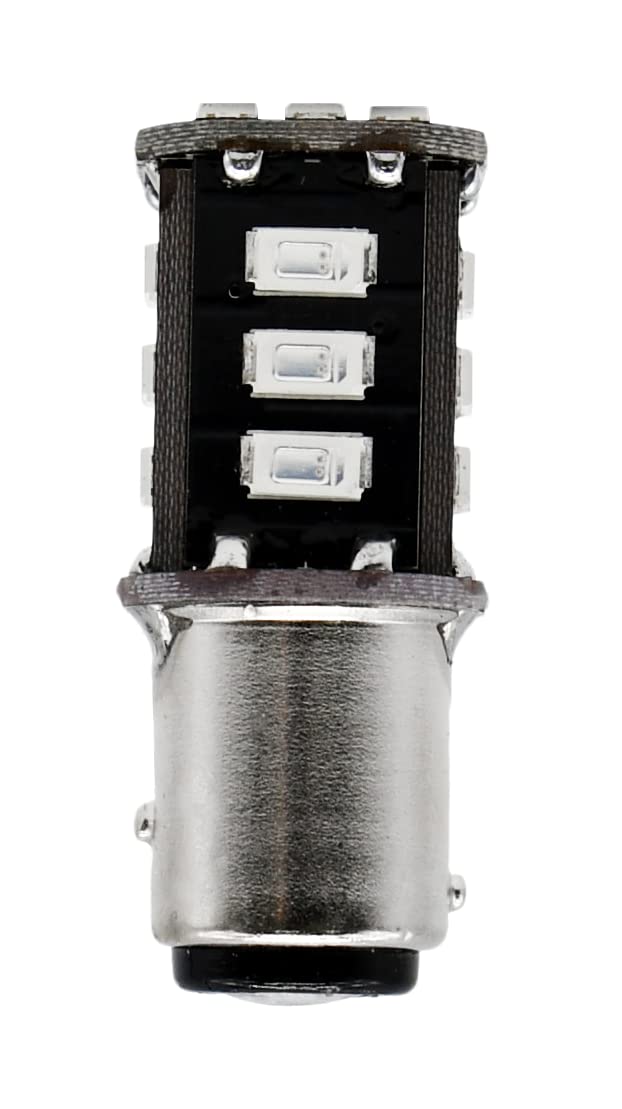 Hella 358250062 Set de 2 Focos Mini LED 1157 Luz Roja de 6000K para Uso Exterior 12V 3W